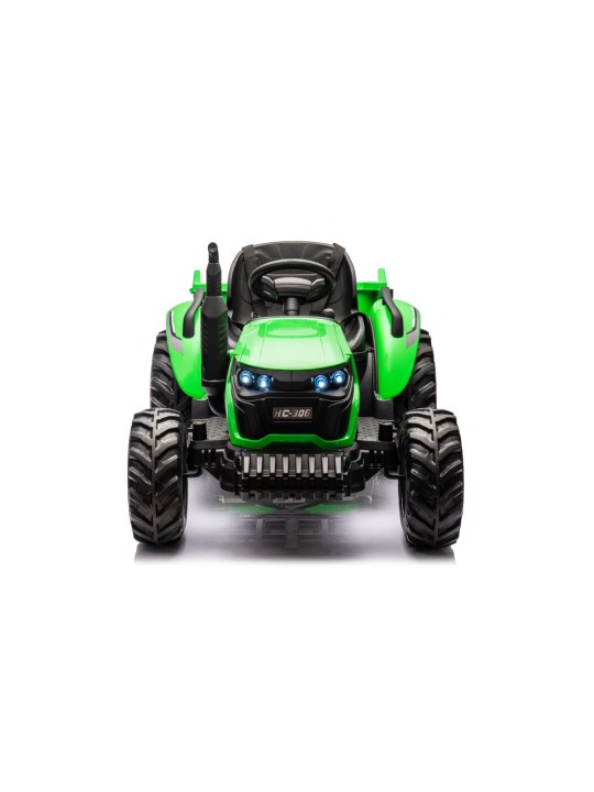 HC-306 Elektriskais traktors kopā ar ar piekabi Zaļš 24V