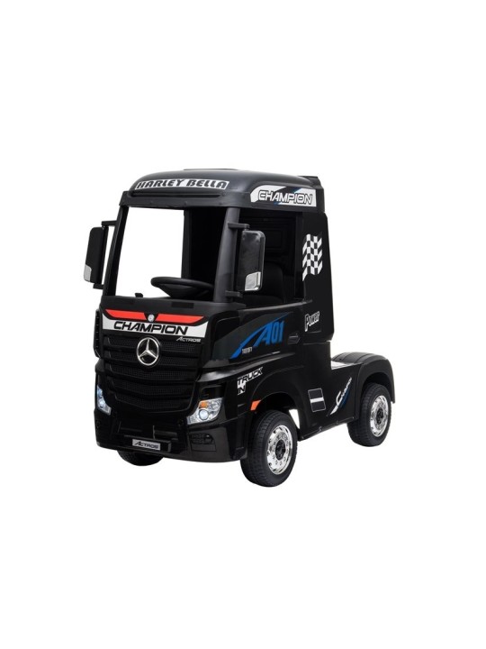 Bērnu Elektroauto Mercedes Actros Melns Krāsots MP4