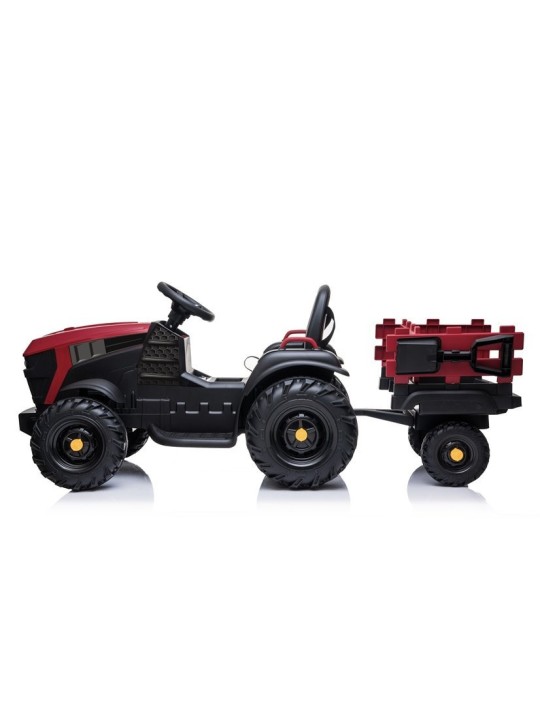 Elektriskais jāmamais traktors ar piekabi BDM0925 Sarkans