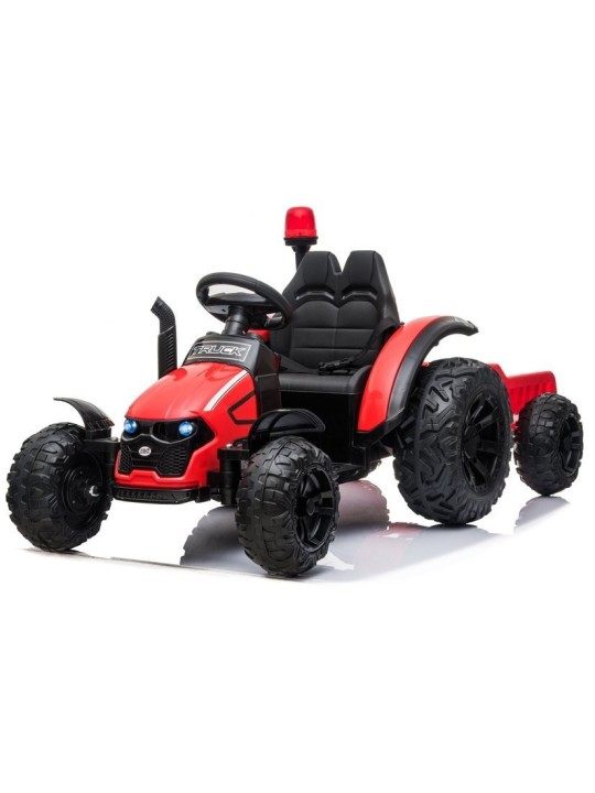 Elektriskais Traktors Bērnuz ar piekabi HZB-200 Sarkans