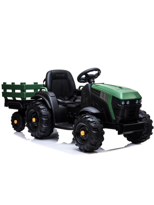 Elektriskais jāmamais traktors ar piekabi BDM0925 Militārais Zaļš