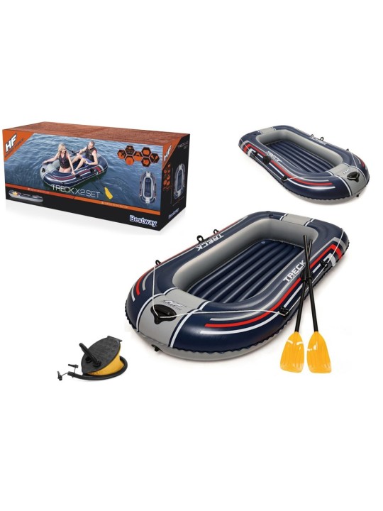 Bestway piepūšamā laiva Hydro-Force, ar airiem un pumpi, zila
