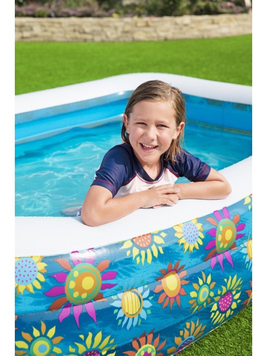 Bestway piepūšams bērnu baseins, zils, 229x152x56 cm