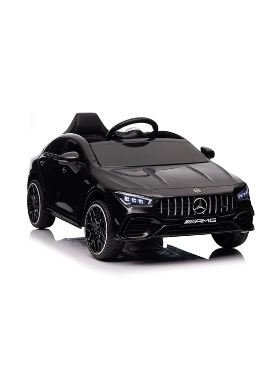 Bērnu Elektroauto Mercedes CLA 45s AMG Melns Krāsots 4x4