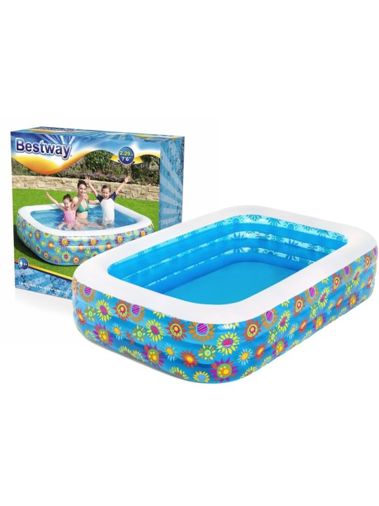 Bestway piepūšams bērnu baseins, zils, 229x152x56 cm