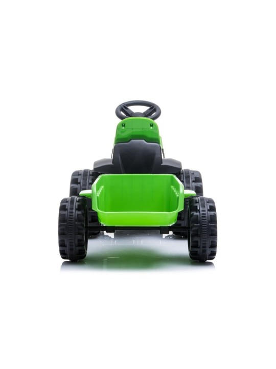 Elektriskais jāmamais traktors kopā ar ar piekabi TR1908T Zaļš