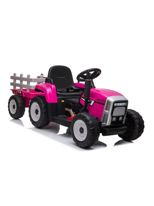 XMX611 Elektriskais jāmamais traktors Rozā