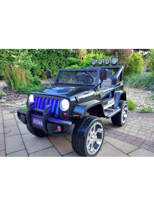 Bērnu Elektroauto S2388 Jeep Melns 4x45W