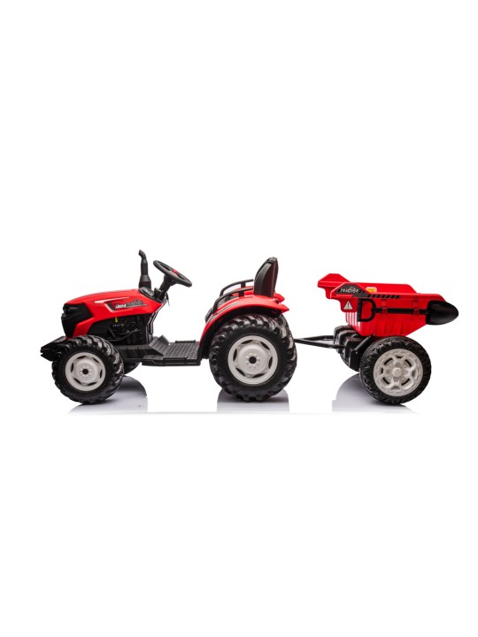 HC-306 Sarkans Elektriskais Traktors Bērniem kopā ar 24V ar piekabi