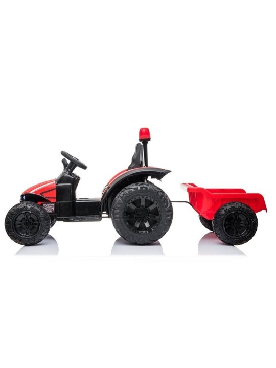 Elektriskais Traktors Bērnuz ar piekabi HZB-200 Sarkans