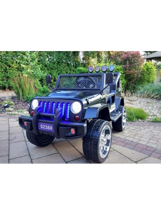 Bērnu Elektroauto S2388 Jeep Melns 4x45W