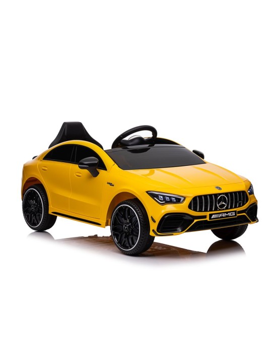 Bērnu Elektroauto Mercedes CLA 45s AMG Dzeltens 4x4
