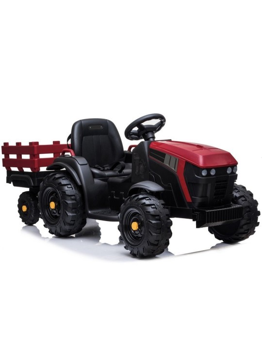 Elektriskais jāmamais traktors ar piekabi BDM0925 Sarkans
