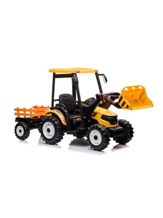 Elektriskais Traktors Bērniem kopā ar ar piekabi Hercules Dzeltens 24V