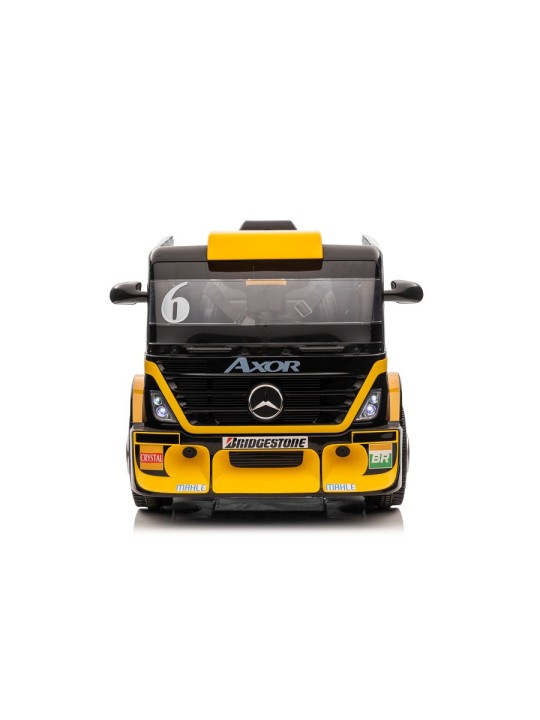Bērnu Elektroauto Mercedes XMX622B Puspraģa-piekabe Dzeltens LCD