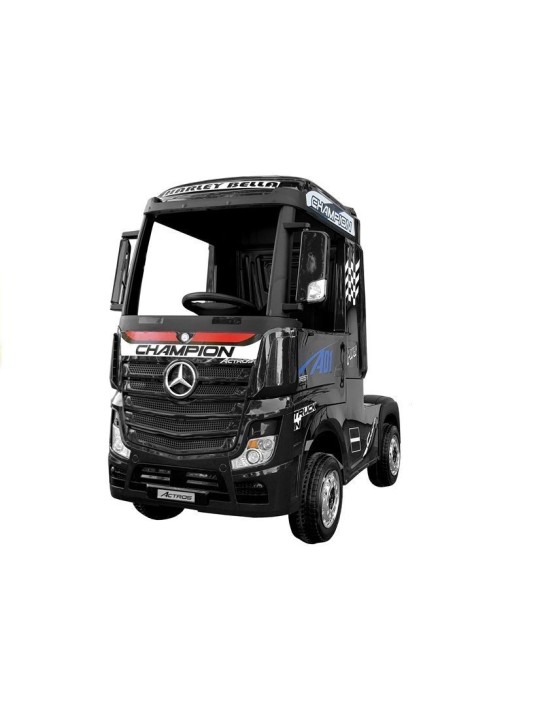 Bērnu Elektroauto Mercedes Actros Melns Krāsots MP4