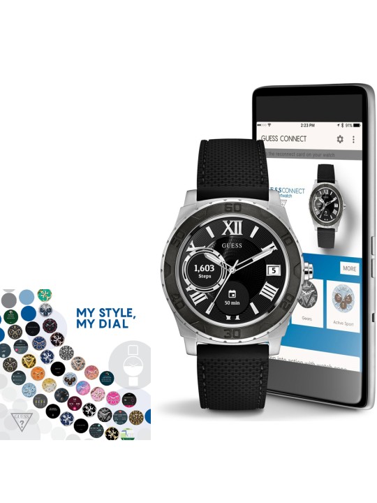 Guess Connect Ace C1001G1 Vīriešu Rokas Pulkstenis Smartwatch