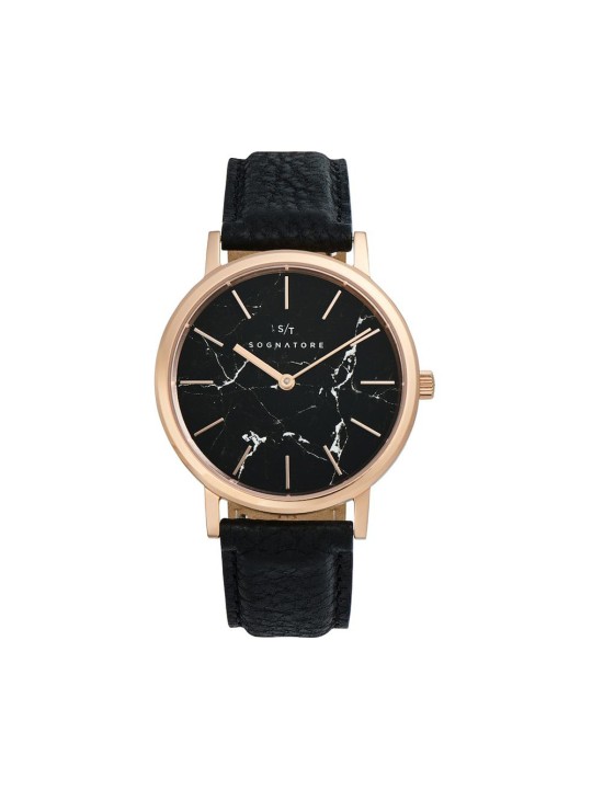Sognatore Marble Black Rose Gold Sieviešu Rokas Pulkstenis / Vīriešu Rokas Pulkstenis