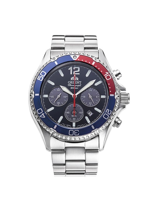 Orient Mako Solar Powered RA-TX0201L10B Vīriešu Rokas Pulkstenis Chronograph