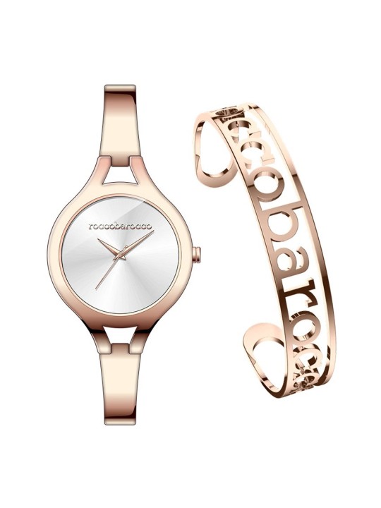 Roccobarocco RB.2216S-04M Sieviešu Rokas Pulkstenis and Bangle Set
