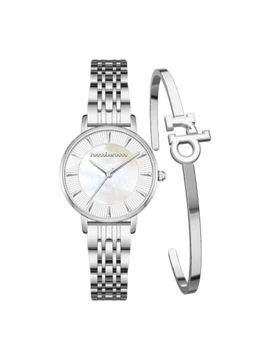 Roccobarocco RB.4659L-01M Sieviešu Rokas Pulkstenis and Bangle Set