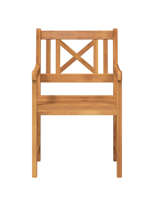Dārza krēsli 6 gab 56x55.5x90 cm cietais akācijas koks