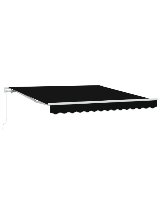Manuālais iebīdāms nojume melns 300x250 cm