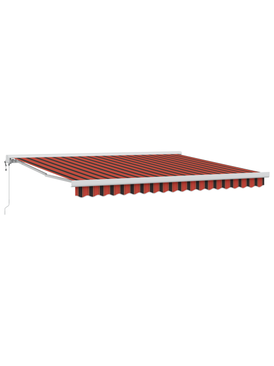 Manuālā iebīdāmā nojume oranža un brūna 350x250 cm