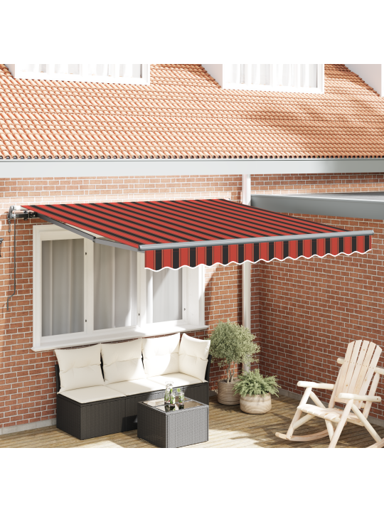 Automātiskā ievelkamā nojume oranža un brūna 350x250 cm