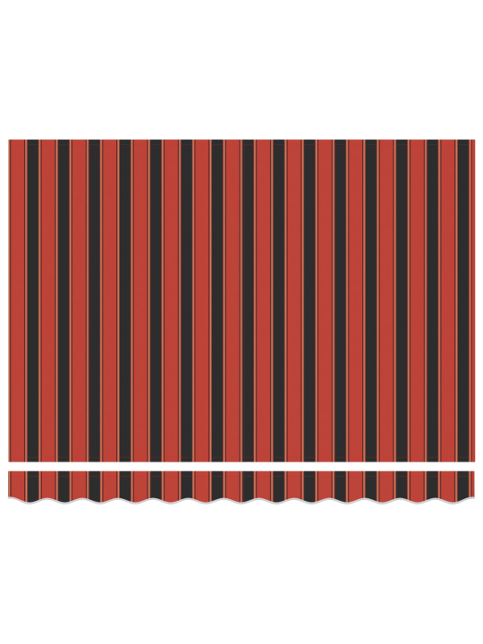 Automātiskā ieliekamā nojume oranžā un brūnā krāsā 350x250 cm