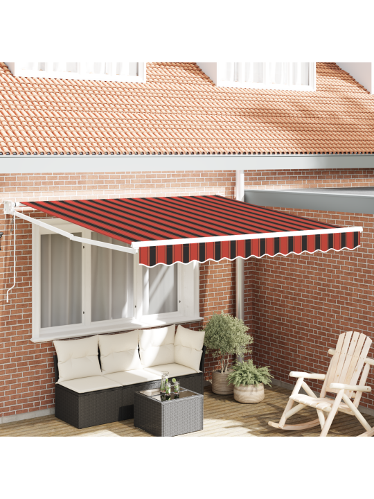 Automātiskā ieliekamā nojume oranžā un brūnā krāsā 350x250 cm