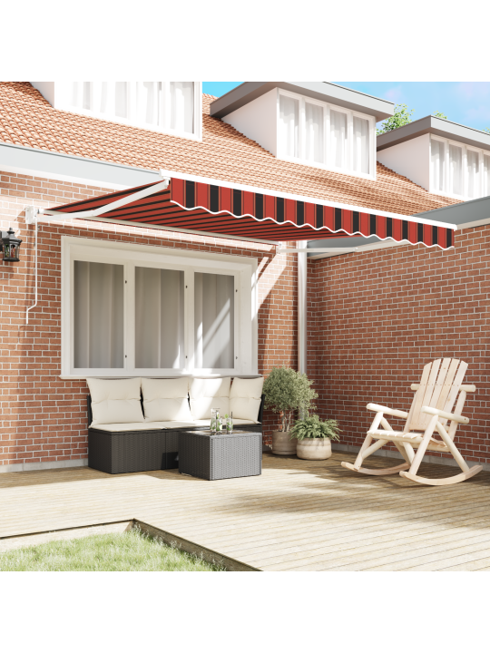 Automātiskā ieliekamā nojume oranžā un brūnā krāsā 350x250 cm