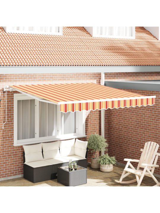 Automātiskā ievelkamā nojume dzelteng un apelsīnu 350x250 cm