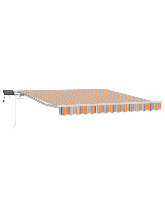 Manuāla ievelkama nojume ar led krāsainām svītrām 350x250 cm