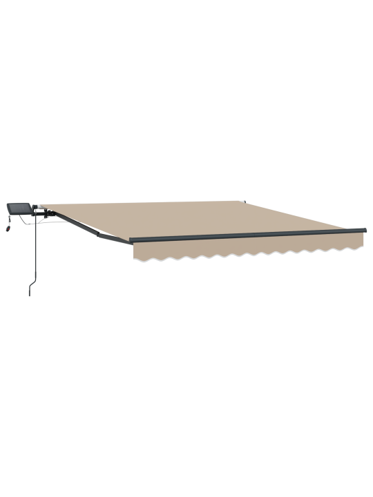 Manuālā ievelkamā nojume ar led bēša 350x250 cm