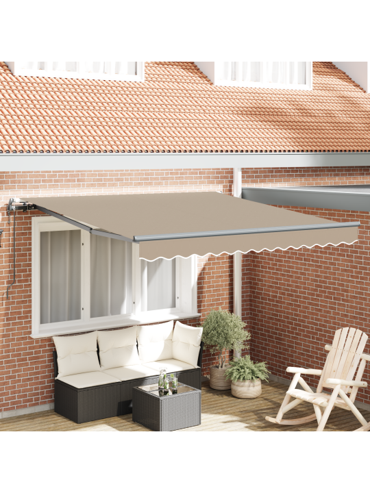 Automātiskā ievelkamā nojume bēšā krāsā 350x250 cm
