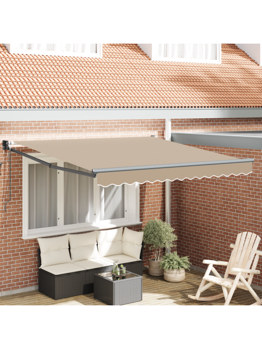 Automātiskā ievelkamā nojume bēšs 350x250 cm