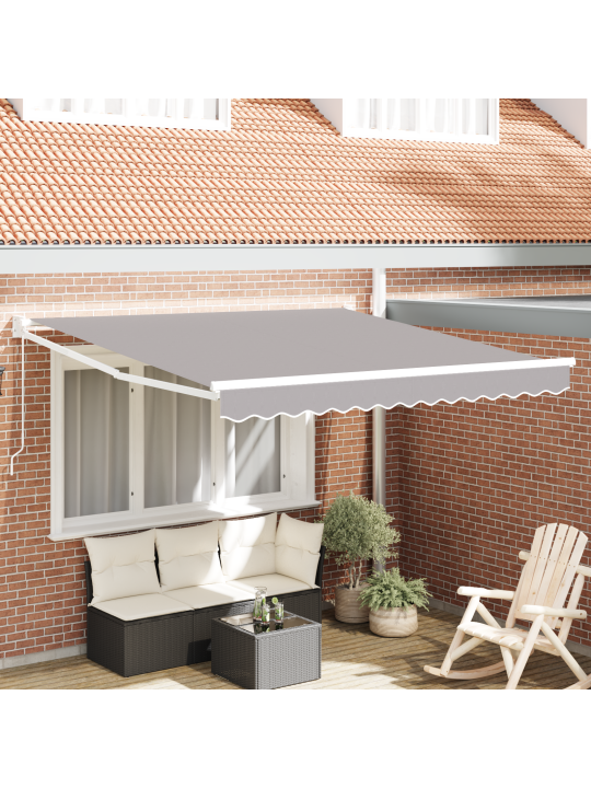 Rokas iekļaujamā nojume gaiši pelēka 350x250 cm