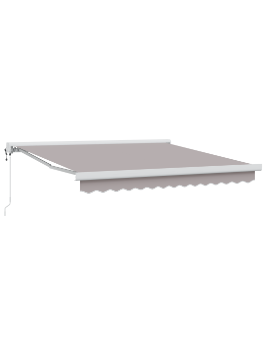 Automātiskā iebīdāmā nojume gaiši pelēka 350x250 cm