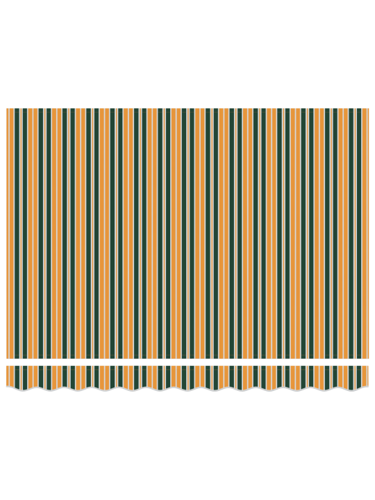 Automātiskā iebīdāmā nojume zaļā un dzeltanā krāsā 350x250 cm