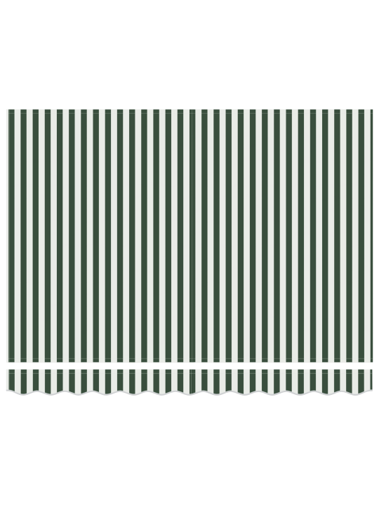 Automātiskā iebīdāmā nojume zaļā un baltā 350x250 cm