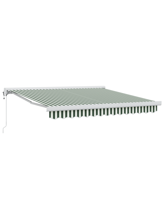 Automātiska iebīdāma nojume zaļā un baltā krāsā 350x250 cm