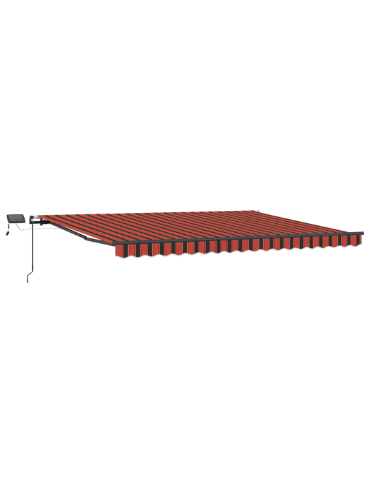 Rokas iebīdāmā nojume ar led apelsīnu un brūnu 400x300 cm