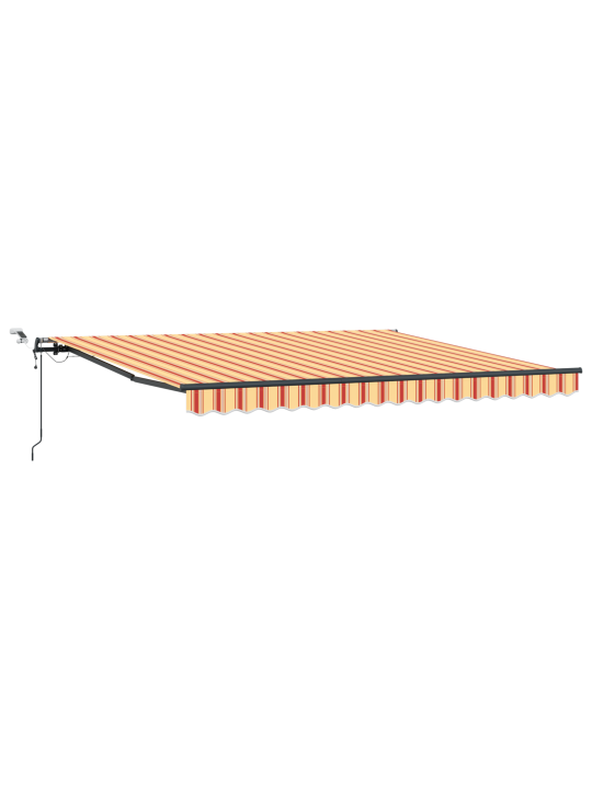 Automātiskā iebīdāmā nojume ar led dzeltena un apelsīna 400x300 cm