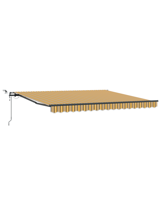 Automātiskā iebīdāmā nojume ar led daudzkrāsu svītru 400 x 300 cm