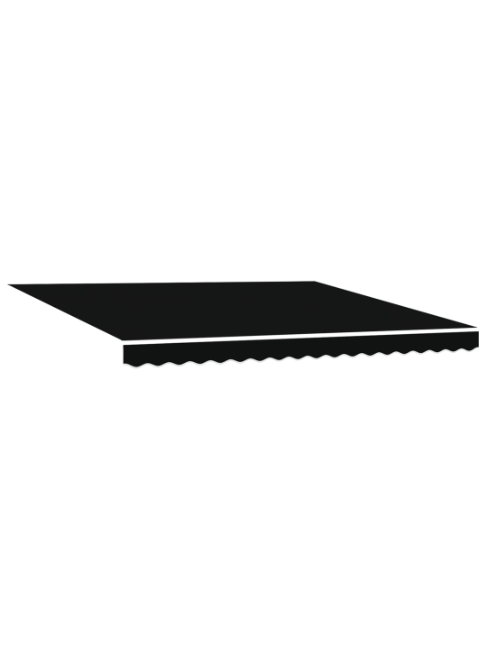 Manuālā ievelkama nojume melna 400x300 cm