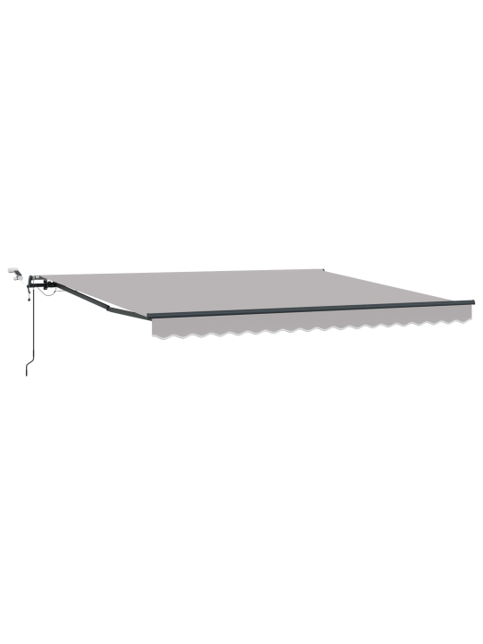 Automātiskā iebīdāmā nojume ar led gaiši pelēka 400x300 cm
