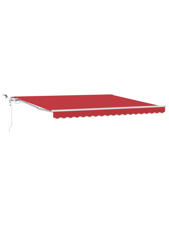 Automātiska iebīdāma nojume ar led sarkana 400x300 cm