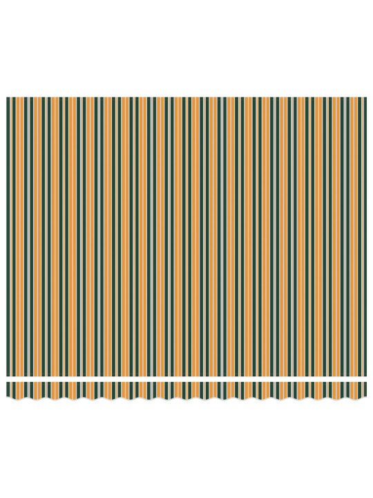 Automātiskā iebīdāmā nojume zaļā un dzeltenā 400x300 cm