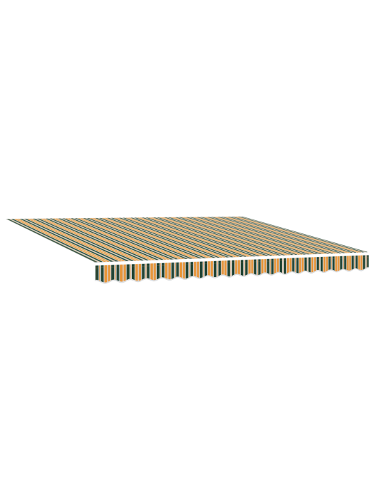 Automātiskā iebīdāmā nojume ar led zaļa un dzeltena 400x300 cm